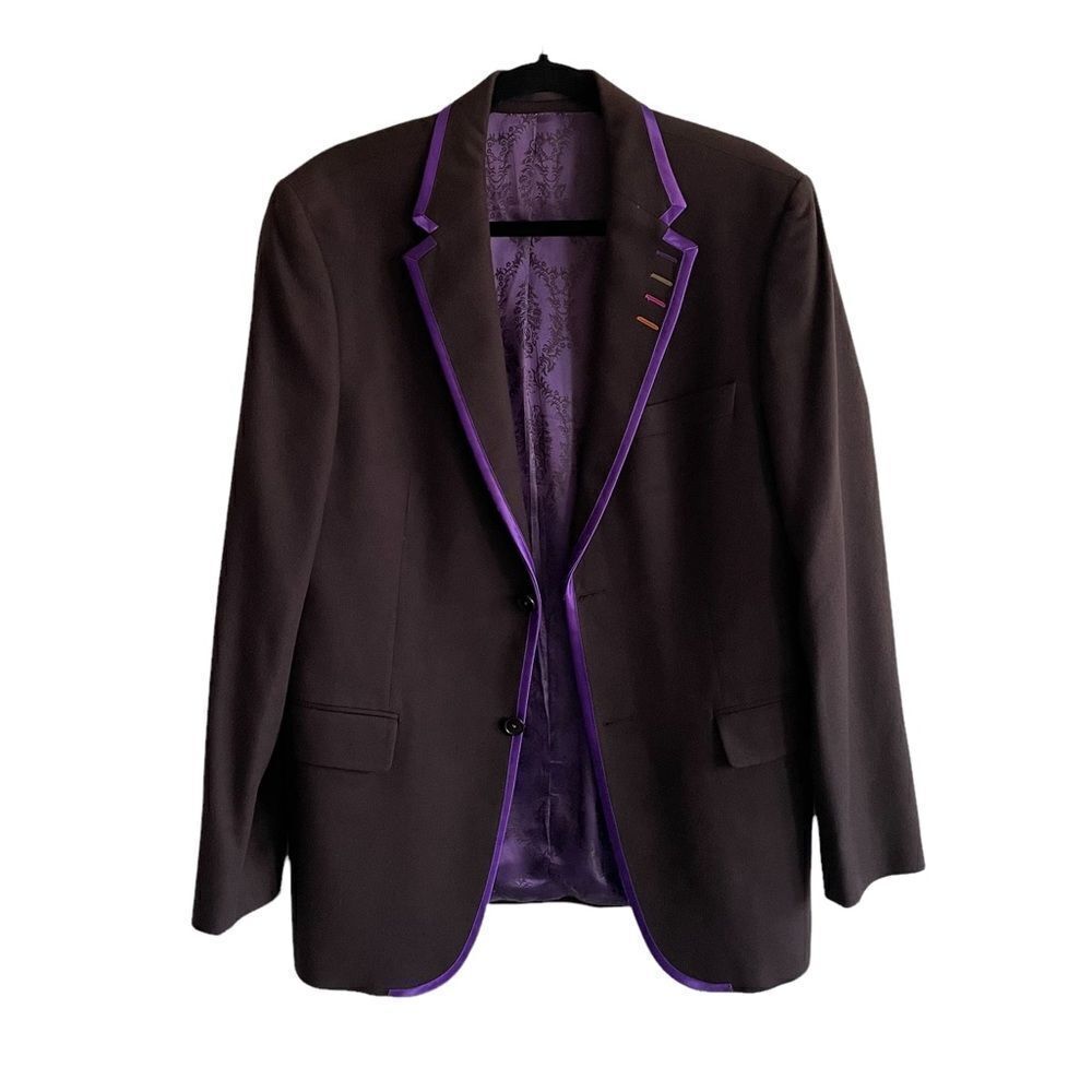 SAND COPENHAGEN Wool Cashmere Blazer Jacket Brown Purple 50R